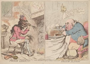 Fransk frihet och brittiskt slaveri av James Gillray