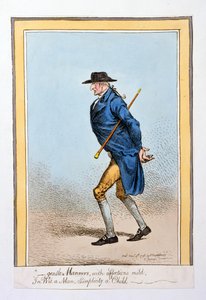 "Gentle Manners, with affections mild, in Wit a Man, Simplicity a Child", publicerad av Hannah Humphrey 1798 (handkolorerad etsning). av James Gillray