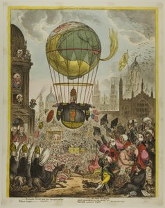 Han styr sitt flyg av James Gillray