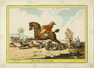 Hundar i fullt rop av James Gillray