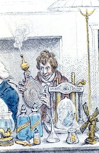 Humphry Davy, brittisk kemist och uppfinnare, 1802 av James Gillray