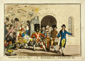 Integrity lämnar sitt uppdrag av James Gillray