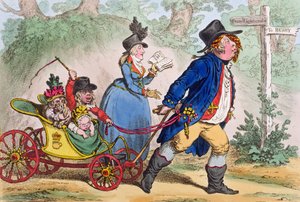 La Promenade en Famille, or A Sketch from Life, utgiven av Hannah Humphrey 1797 (handkolorerad etsning)