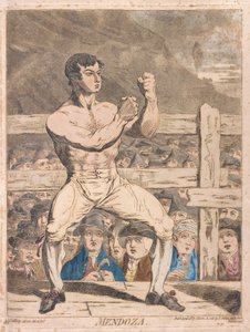 Mendoza, pub.1788 (handfärgad gravyr) av James Gillray