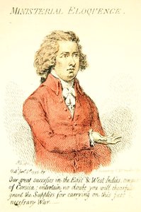 Ministerial Eloquence, publicerad av Hannah Humphrey 1795 (handfärgad gravyr) (detalj av 191281) av James Gillray