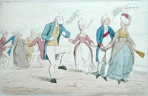 Monument som nyligen upptäcktes på Salisbury Plain, publicerade av Hannah Humphrey 1782 (handfärgad etsning) av James Gillray