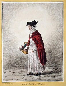 Mrs Rebecca Howse, känd som "Mother Goose of Oxford", publicerad av Hannah Humphrey 1807 (handfärgad etsning) av James Gillray