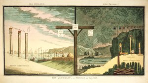 Old England, New France, The Contrast, utgiven av Hannah Humphrey, 1796