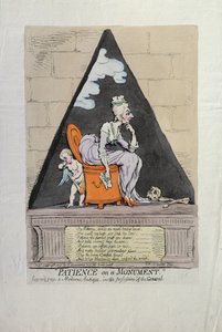 Patience on a Monument, utgiven av Hannah Humphrey 1791 (handkolorerad etsning)