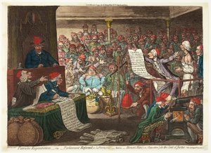 Patriotisk förnyelse, - dvs. - Parlamentet reformerat, a la Françoise... av James Gillray