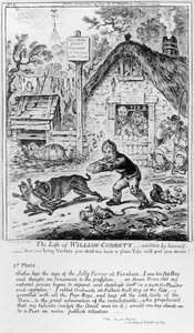 Tallrik 1, från "The Life of William Cobbett", skriven av honom själv, pub. av H. Humphrey, 1809 av James Gillray