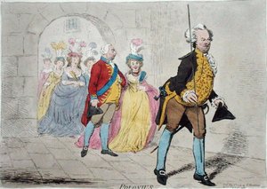 Polonius, utgiven av Hannah Humphrey 1795 (handfärgad etsning) av James Gillray