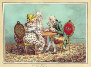 Push-Pin, publicerad av Hannah Humphrey 1797 (handfärgad etsning)