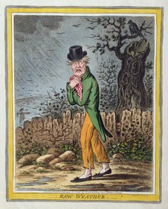 Raw Weather, publicerad av Hannah Humphrey 1808 (handfärgad etsning)