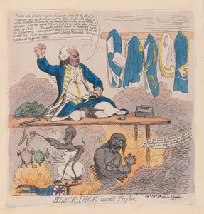 Richard Howe, 1st Earl Howe (Black-Dick blev skräddarsydd), pub. 1788 (handfärgad gravyr)