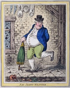 Sad Sloppy Weather, utgiven av Hannah Humphrey 1808 (handkolorerad etsning)