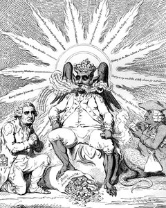 Satan i all sin härlighet..., 1792. av James Gillray