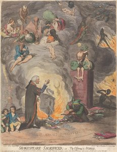 Shakespeare offrade; eller, erbjudandet till girighet av James Gillray