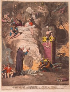 Shakespeare offrade eller Offering of Avarice, pub. 1789 (handfärgad gravyr)
