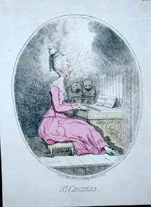 St. Cecilia, utgiven av Hannah Humphrey 1782 (handfärgad etsning) av James Gillray