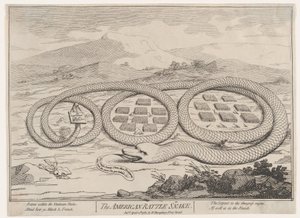 The American Rattle Snake, 12 april 1782, 12 april 1782. av James Gillray.