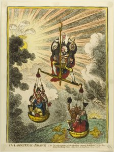 Den kabinettmässiga balansen av James Gillray