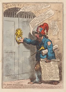 The Daily Advertiser, pub. 1797 (handfärgad gravyr)