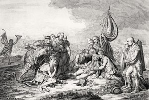 The Death of the Great Wolfe, pub. av H. Humphrey, 1795 (se även 119752, 124902 & 153197) av James Gillray