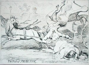 The Fall of Phaeton, utgiven av S.W. Fores 1788 (etsning) av James Gillray