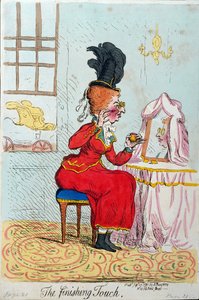 The Finishing Touch, utgiven av Hannah Humphrey 1791 (handkolorerad etsning)