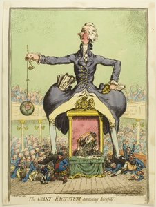 Jätten Factotum roar sig själv av James Gillray