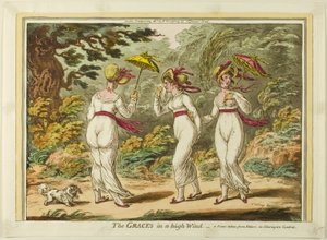 The Graces i en hög vind av James Gillray