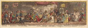 Den stora kröningsprocessen av Napoleon, den första kejsaren av Frankrike, från kyrkan Notre-Dame, 1805