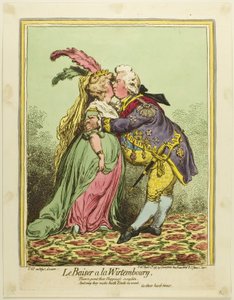 Kyssen på Würtemberg av James Gillray