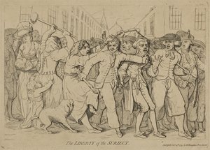 Ämnets frihet, publicerad 15 oktober 1779 av James Gillray