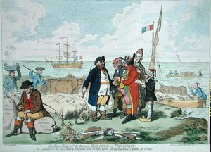 The Real Cause of the Present High Price of Provisions, utgiven av Hannah Humphrey 1795 (handkolorerad etsning) av James Gillray