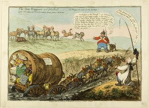 Staten Waggoner och John Bull av James Gillray