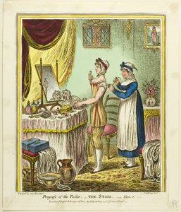 The Stays, platta ett från Progress of the Toilet av James Gillray