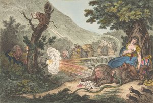 Det sårade lejonet, 16 juli 1805, 16 juli 1805. av James Gillray