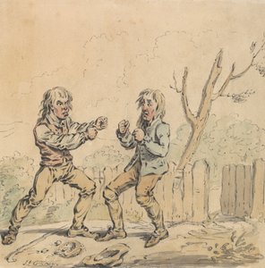Två män på Fisticuffs av James Gillray