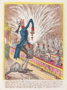 Uncorking Old Sherry, pub. 1805 (handfärgad gravyr)
