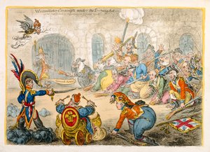Westminster Conscripts under Training Act, publicerad av Hannah Humphrey 1806 (handkolorerad etsning)