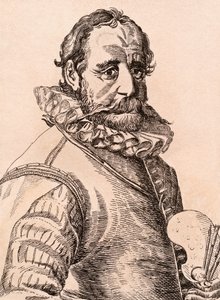 Hans Bol, illustration från "75 Portraits Of Celebrated Painters From Authentic Originals", utgiven i London 1817. av James Girtin