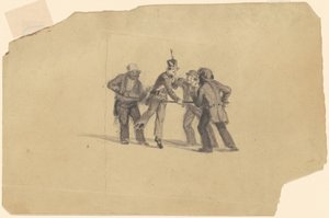 Studie för "Militia Training" [recto]
