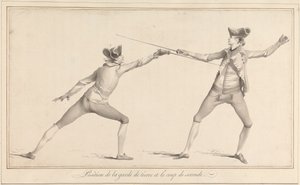 Placering av Garde de Tierce och Coup de Seconde av James Gwin