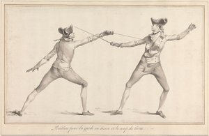 Position för Garde en Tierce och Coup de Tierce av James Gwin