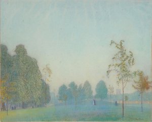Parkscen och torn, 1912
