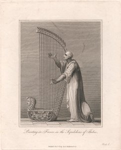 Målning i fresk i Thebes gravar av James Heath