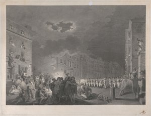 Kravallerna på Broad Street den sjunde juni 1780 av James Heath