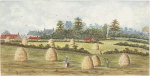 Chirton from Meadowell Farm (akvarell och bodycolour på papper)